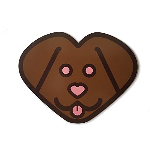 Luvapup LabHeart Chocolate Lab Pup - Cute Dog Car and Refrigerator Magnet