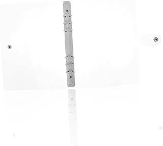 TEHAUX 2 Pçs Pvc Conta Livro Bloco De Notas Capa Caso Capa De Talão De Cheques Anel Fichário Pasta De Arquivo Prateleiras Transparente Bloco De Notas Redondo Pasta Braçadeira Anel Liga