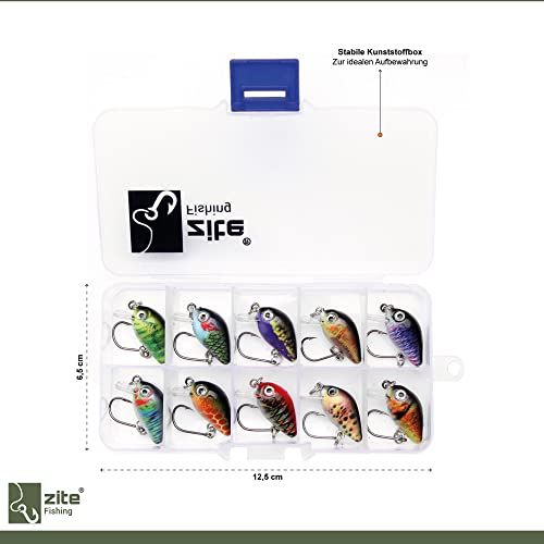 Wobbler Zite Fishing Mini-Set mit 10 ultra-leichten Kunstködern