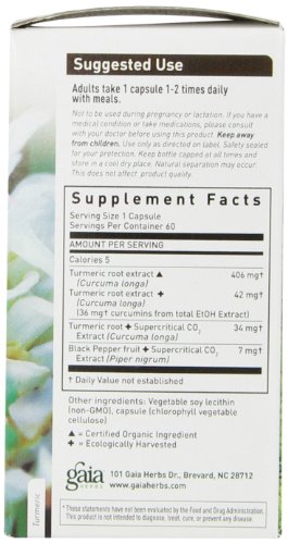 Gaia Herbs, Turmeric Supreme Extra Strength, Turmeric Curcumin Supplement with Black Pepper, Daily Joint Support… - Image 3