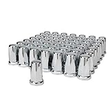 United Pacific 10059Cb - Wheel Lug Nut Cover Set - 33Mm X 3.25' Chrome Plastic Tall Classic Nut Cove