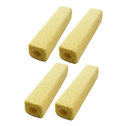HANABASS 4個 水槽フィルターリング ペット 水槽濾過用品 噴水 ポーラスブロック水槽 水族館フィルターメディア フィルターブロック 水族館フィルター多孔質 ポンプ 魚 石英砂 Yellow