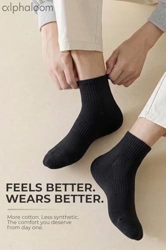 Image of Men's Cotton Rich Ankle Socks Unisex | Soft, Skin Friendly, Terry Cushioned & Breathable | Fits UK 5-11| Combo Packs