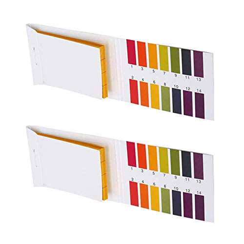 Lansonee pH Test Strips 1-14 2 Pack (160 Strips) Litmus Paper Water Testing Kit for Pool Soil Aquarium Spa Drinking Water Urine & Saliva pH Indicator