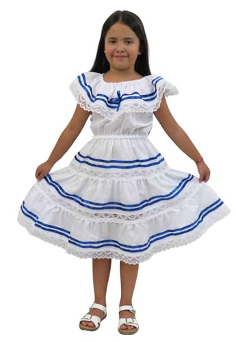 Leos Imports Girls Royal Blue Ribbon Dress Honduran, Salvadoran, Uruguayan Colors3