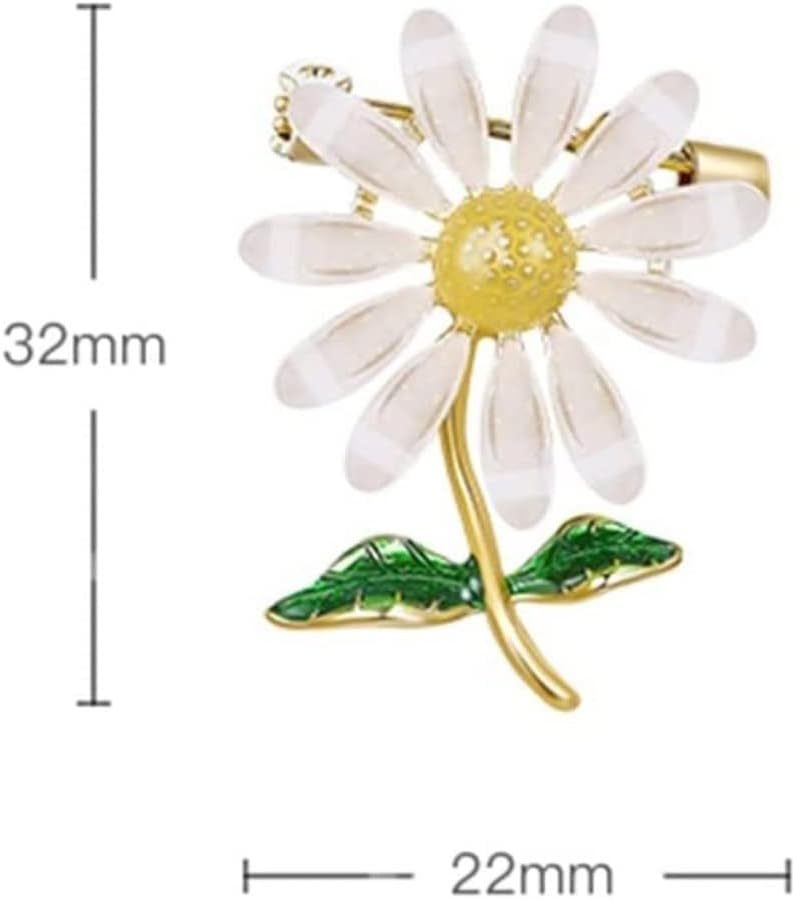 Ladies brooches, Brooch pins, Chrysanthemum brooches, Ladies Accessories, Jewelry Gifts (Daisy 3.2x2.2cm)