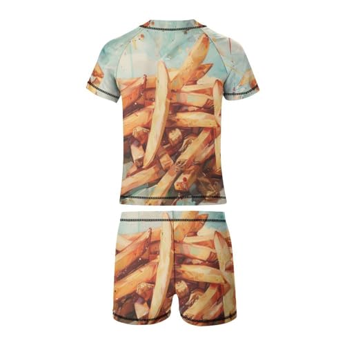 Pile of French FriesChildren's Casual Swimsuit Set - Simple and Versatile9-11Y（140cm）4