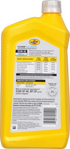 Aceite para motor sintético 5W-30 1 cuarto miniatura 3