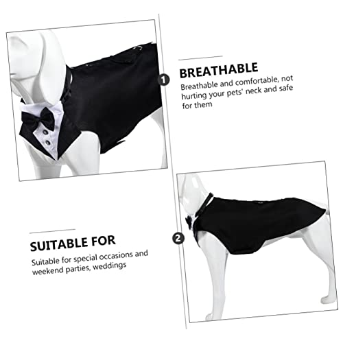 Disfraz formal para perros cortejo negro talla S miniatura 6
