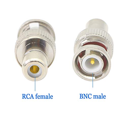 Adaptador BNC a RCA macho a hembra 5 unidades miniatura 4