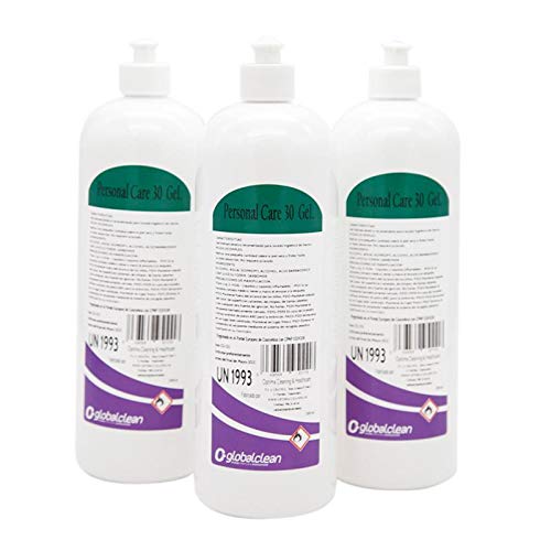AUTO LABEL Gel Hidroalcohólico manos con Aloe Vera 3 x 1000ml 70% Alcohol Garantizado, Total 3 Litros Hidrogel