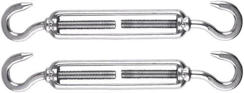 Miniatura 3 de CABAX Kit de accesorios de vela para vela triangular cuadrada serie M6, acero inoxidable antioxidante resistente con 4 tensores, 6 ojales de