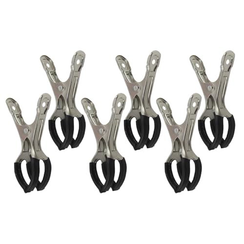 Sujetadores para piscina, 6 sujetadores de acero inoxidable para partición de saxofón, piezas de instrumentos para piscina enterrada casa invierno spa día caliente baño familia amigos jardín granja