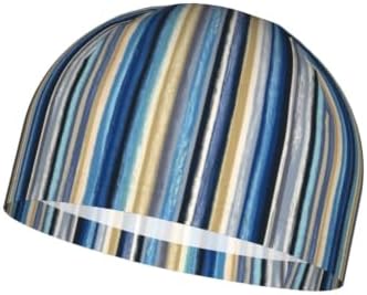 Juowefu Cycling Skull Cap, Blue Stripe
