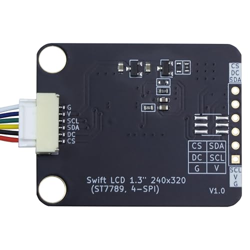 Image of 2-Pack 1.3 Inch LCD Display Module, 240x240 Full Color TFT IPS Screen, ST7789 Driver 4-Wire SPI Interface, 3.3V-5V Compatible, for Embedded HMI, Smart Device & DIY Projects