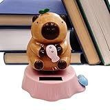 Solar Swinging Toy, Capybara Dashboard Ornament, Wobble Head Car Figure, Motion...