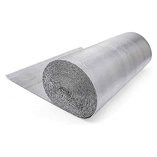 Rollo de aislamiento reflectante de 3 mm para paredes y techos, lámina térmica autoadhesiva 1x1 m