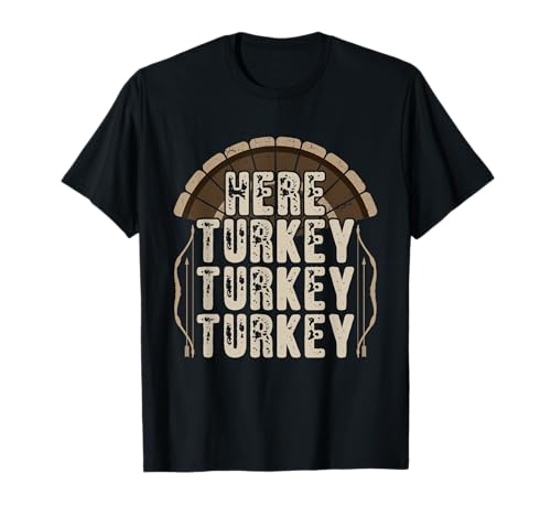 Turkey Hunting T-Shirt for Men, Funny Bow Turkey Hunter Gift