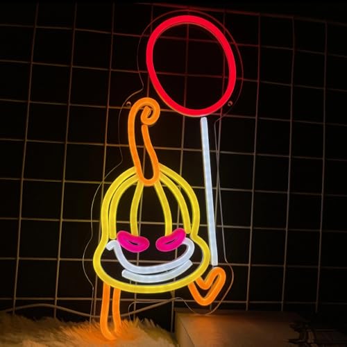 Image of Horror Movie Neon Sign Red Balloon IT LED Lights Signs for Wall Decor Man Cave Bar Pub Night Party Neon Horror Movie Fan Signs Gift for Men Boys Birthday Wall Art