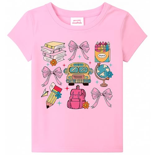 First Day of School Shirt for Kids Girls and Boys Kindergarten Preschool Elementary Shirts T-Shirt Top