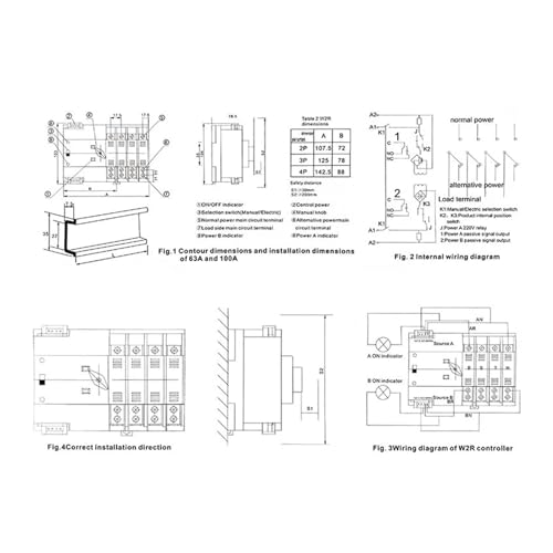 Interruptor de Transferencia Automática KL4-3b para fallos de red 6
