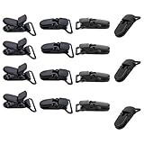 DraCra 15 Pack Backpack Chest Strap Clips Non-Slip Sternum Strap Alligator Clip Fastener Clasp for Backpack Chest Belt Webbing Leash Holder Travel Backpack Shoulder Straps Hiking Camping Commuting