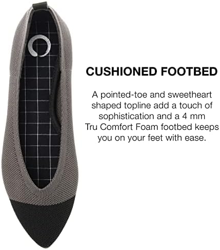 Journee Collection Womens Veata Tru Comfort Foam Slip On Pointed Toe Ballet Flats Grey 7.5 Medium Womens US | Image 3