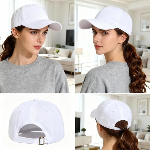2 Pack Gorras de Béisbol de Algodón para Mujer miniatura 3
