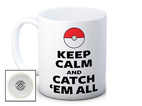 Keep Calm and Catch 'em All - Pokemon - Funny De Haute Qualité Café Thé Tasse Cover