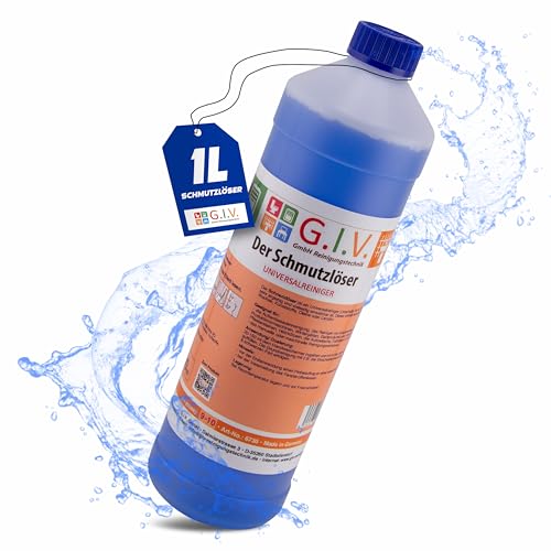 G.I.V. - Reinigungstechnik 1L Schmutzlöser Universalreiniger - Allzweckreiniger für Industrie, Haushalt & Garten - Reinigungsmittel, Schmutzentfernung für Maschinen, Fassaden, Pflastersteine & mehr
