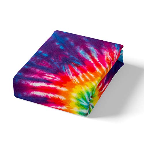 Tie Dye Sheet Set Full Size Kids Girls Boho Trippy Swirl Bed Sheets Set Ultra Soft Bright Colorful Rainbow Bedding Set Women Teens Bedroom Decor Bohemian Gypsy Sheets, Luxury Microfiber #TOP3