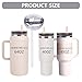 Replacement 40oz Leak Proof Tumbler FLIP Lid With Straw - Fit For Stanley ProTour Quencher 40oz and Quencher H2.0 40oz,64oz Tumbler (Polar, 40oz and 64oz)