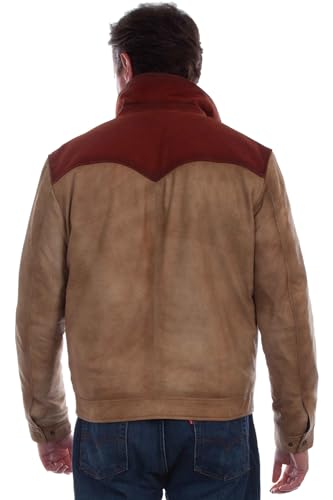 Scully Men's Tan Leather Triangular Coat 3X2