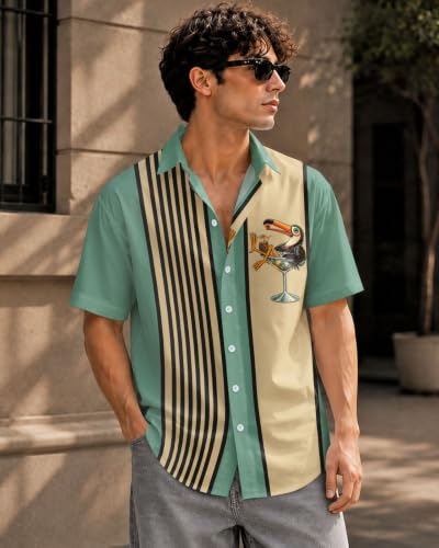 Image of 99TIMORO Funny Movie Mens Hawaiian Shirts Button Down Short Sleeve