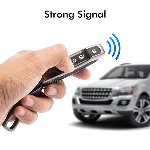 Image of SHOPOFLUX Metal Key Cover Compatible with Kia Seltos 2024 2023 Facelift HTX | Carens Clavis X Line | Sonet Facelift 4 Button Smart Key