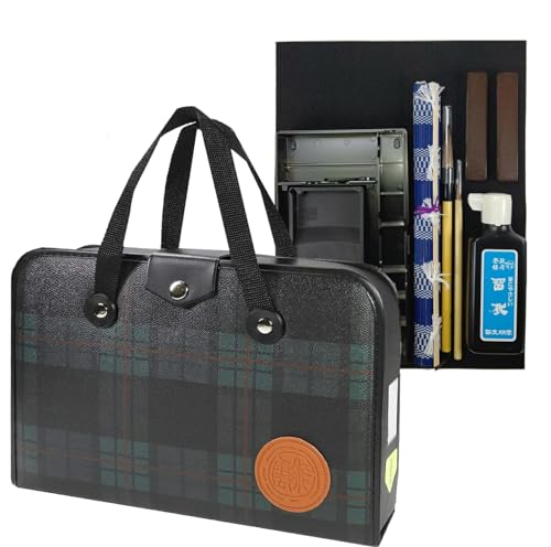 Amazon | 書道セット 2本組文鎮＆セラミック硯 ハードケース 緑