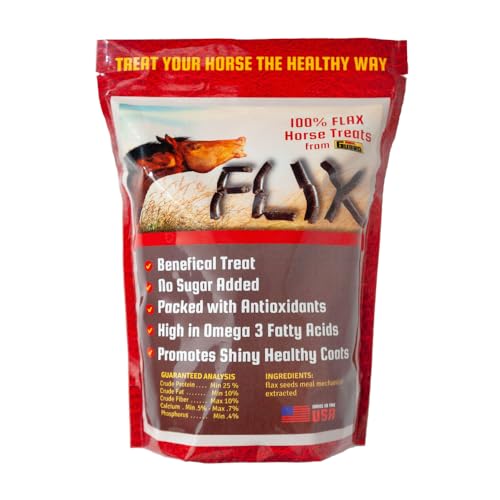 Flix 9 lb, 100% Flaxseed Healthy Treats for Horses, High in Omega-3