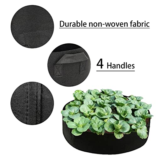 Fabric Raised Garden Bed,Extra Large Fabric Raised Planting Bed With Handles Round Raised Planter 100Gallon Garden Grow Bags For Outdoor Vegetables, Plant, Flowers Growing #TOP2