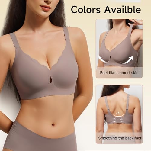 Women No Underwire Wave Bras Seamless Full Coverage Push Up Wireless Bra Supportive Bralettes Comfortable Lift Everyday Bras2