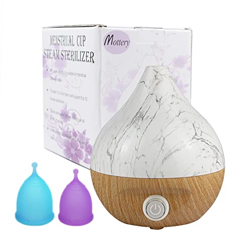 Mottery Menstrual Cup Steamer Cleaner Machine Period Cup Steamer -Wash Your Cup - 8 Minutes and Your Period Cup is Safe! Enjoy Your Menstrual Cup Journey