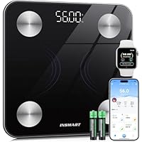 INSMART スマート体重計 52.00 kg Amazon | INSMART 体脂肪計・体組成計 16項目測定可能 体重計 スマホ