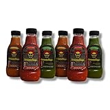Salsa Picante de Habanero Demonio Maya, 250 ml 6 Pack Verde, Naranja, Rojo