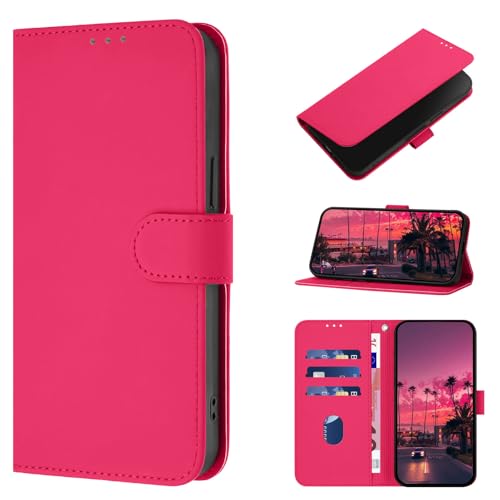 CASEONJAN Cover per iPhone SE 2020 / SE 2022/8 / 7, Custodia a Portafoglio Cover a Libro in Pelle PU [Slot per Schede], Flip Caso Antiurto Case per iPhone SE 2020 / SE 2022/8 / 7 (Rosa)