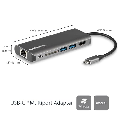 Mini Dock USB-C para MacBook Air con lector de tarjetas SD y puerto Gigabit Ethernet 2