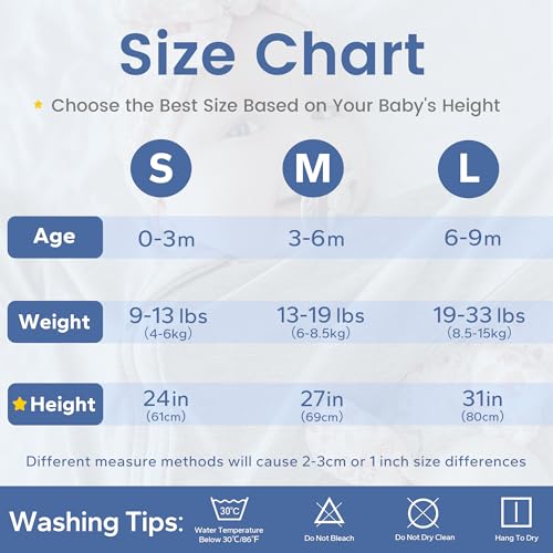Image of ZIGJOY Swaddle Sleep Sack 0-3 Months, 0.5 Tog Baby Wearable Blanket