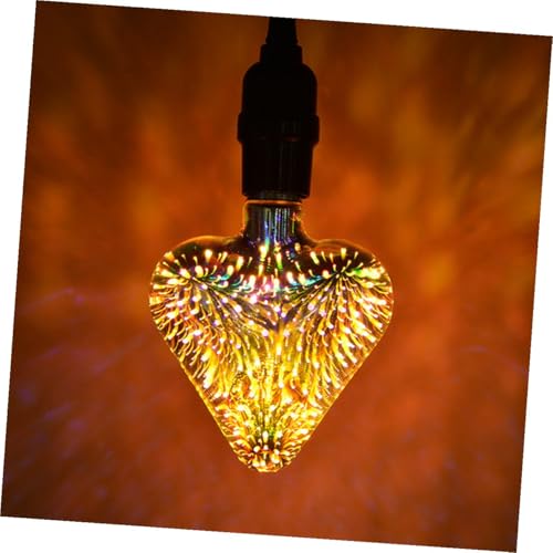 Ampoule LED en verre 3D cœur à usage longue durée pour décoration intérieure