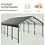 Shintenchi Metal Carport, 12x20 FT Heavy Duty Carport Canopy with Enhanced Base and Frame,Outdoor Galvanized Garage Car Port for Cars, Boats,Tractors and Party