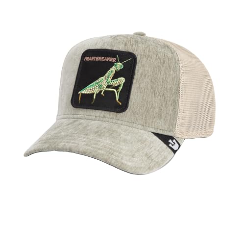 Goorin Bros. Iced Mantis Trucker Cap Basecap Baseballcap Truckercap Meshcap Damen/Herren - Snapback, mit Schirm Frühling-Sommer Herbst-Winter Frühjahr Sommer Herbst Winter - One Size grau
