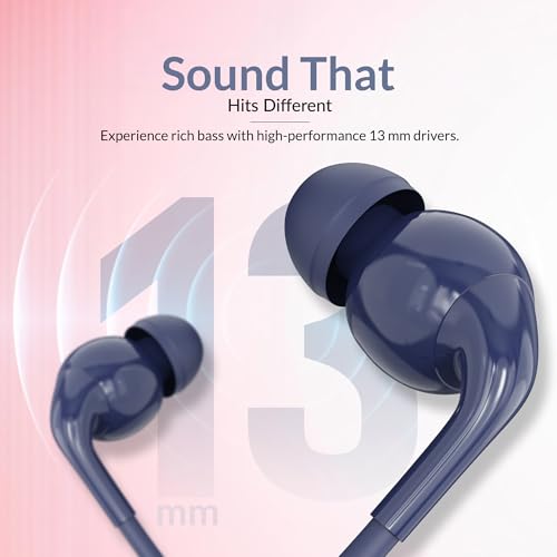 Image of AROMA HF1004 Type C Wired Earphone with HD Quality in-Line Mic,12mm Driver Hi-Res Wired