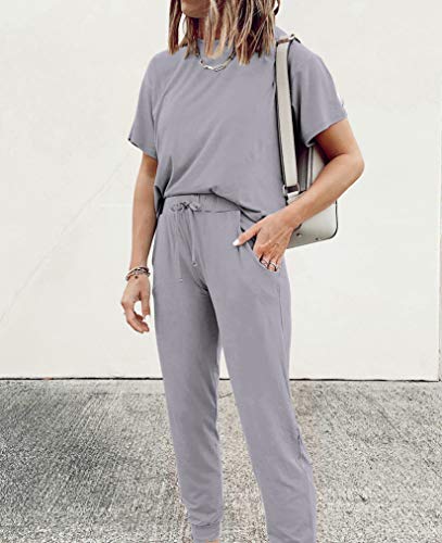 PRETTYGARDEN Women's Two Piece Sets 2025 Summer Spring Jogger Pants Travel Vacation Lounge Outfits Airplane Matching Clothes